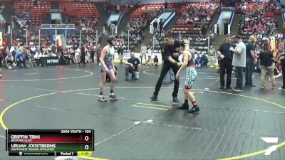 100 lbs Champ. Round 2 - Griffin Tibai, Bedford GLWC vs Urijah Joostberns, Southwest Region Affiliated