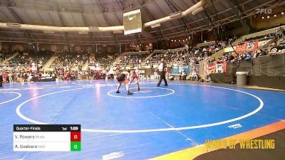 120 lbs Quarterfinal - Victoria Powers, Nebraska Wrestling Academy vs Aaliah Guebara, Maize