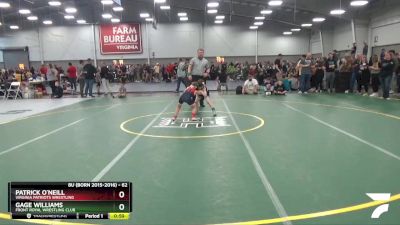 62 lbs Champ. Round 3 - Gage Williams, Front Royal Wrestling Club vs Patrick O`Neill, Virginia Patriots Wrestling