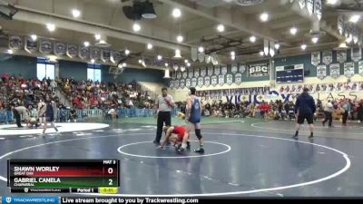 132 lbs Cons. Semi - Shawn Worley, Great Oak vs Gabriel Canela, Chaparral