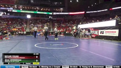 2A-285 lbs Cons. Round 2 - Skyler Young, Eddyville-Blakesburg-Fremont vs Sean Zimmerman, Sergeant Bluff-Luton