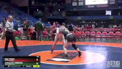 140 lbs Cons. Round 2 - Annalisa Gibbons, Galesburg (H.S.) vs Ava Vasey, Tolono (Unity)