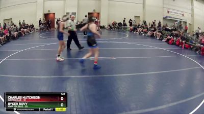 125 lbs Round 1 (6 Team) - Ryker Bovy, Iowa USA Blue vs Charles Hutchison, Indiana Blue