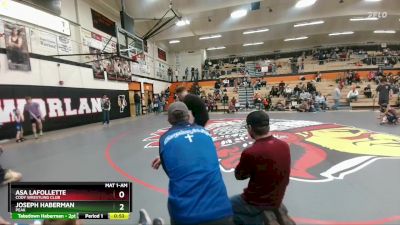 36-40 lbs Cons. Round 3 - Asa LaFollette, Cody Wrestling Club vs Joseph Haberman, Peak