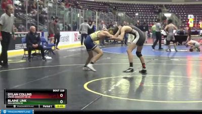 138 lbs Cons. Round 2 - Dylan Collins, Union-Endicott Sr HS vs Blaine Link, Williamson Hs