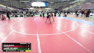 150 lbs Champ. Round 3 - Tatum Garcia, NM Bad Boyz vs Gabriel Gallardo, Mustang Wrestling Club