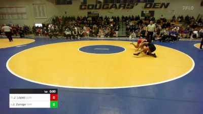 129 lbs Consi Of 8 #2 - Jeff Lopez, Clovis West vs Justyce Zuniga, Toppenish (WA)