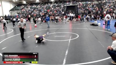 58 lbs Quarterfinal - Kye Johansen, St.Paul Youth Wrestling vs Rhogan Robbins, Winner Youth Wrestling