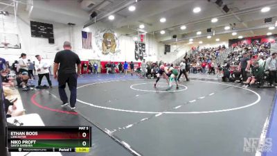 145 lbs Champ. Round 2 - Ethan Boos, Lancaster vs Niko Proft, Santa Barbara