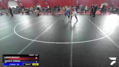 220 lbs Cons. Round 3 - Lamar Bradley, IL vs Derrick Steinke, MN