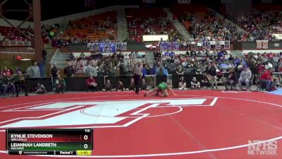 115 lbs Quarterfinal - Leiannah Landreth, Mulvane vs Kynlie Stevenson, Wellsville