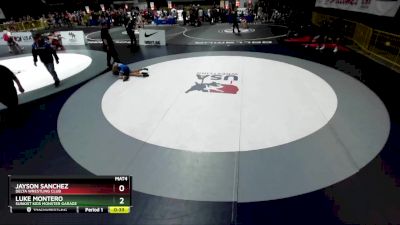 87 lbs Cons. Round 5 - Jayson Sanchez, Delta Wrestling Club vs Luke Montero, Sunkist Kids Monster Garage