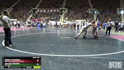 285 lbs Quarterfinal - Aidan Cockrell, Prattville Christian Academy vs Brodie Brown, W. S. Neal