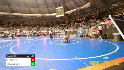 90 lbs Round Of 32 - Benjamin Fisher, HURRICANE WRESTLING ACADEMY vs Tate Kirkpatrick, Grynd