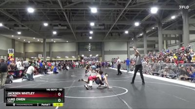 90 lbs Champ. Round 1 - Luke Owen, Circle vs Jacksen Whitley, Con-Kids