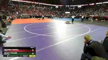 D2-106 lbs Quarterfinal - Brady Collins, East Troy vs Antonio Sowell, Amery