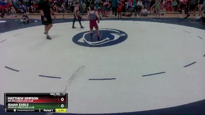 77 lbs Semifinal - Matthew Simpson, Big Red Wrestling Club vs Isaiah Earls, Spartan Wrestling Club