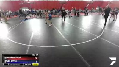 97 lbs 5th Place Match - Kayden Egeberg, ND vs Bryer Caves, WI