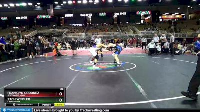 182 lbs Semifinal - Franklyn Ordonez, Southwest Miami vs Zach Weidler, Cypress Bay