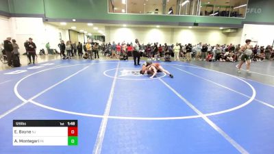 126 lbs Consi Of 64 #1 - Elijah Bayne, NJ vs Anthony Montegari, PA