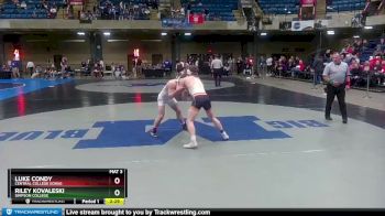 157 lbs Cons. Round 1 - Riley Kovaleski, Simpson College vs Luke Condy, Central College (Iowa)