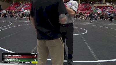 125 lbs Round 4 (6 Team) - Victoria Powers, Nebraska Wrestling Academy vs Lennah Monts, Midwest Misfitz Black