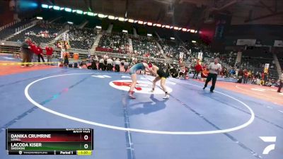 135 lbs Quarterfinal - Danika Crumrine, Lovell vs Lacoda Kiser, Shoshoni