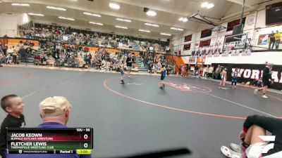 56 lbs Quarterfinal - Jacob Keown, Buffalo Outlaws Wrestling vs Fletcher Lewis, Thermopolis Wrestling Club