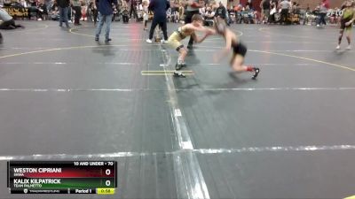 70 lbs Quarterfinal - Weston Cipriani, SHWA vs Kalix Kilpatrick, Team Palmetto