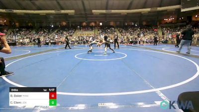 84 lbs Round Of 32 - Braxton Baker, Ponca City Wrestling vs Cruz Clem, Lions Wrestling Academy