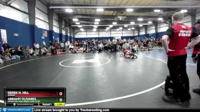 80 lbs Cons. Round 2 - Derek N. Hill, Suples vs Abrahm Olivares, Mountain Man Wrestling Club