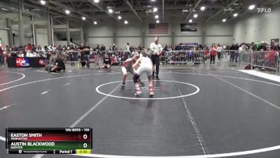 110 lbs Cons. Round 1 - Austin Blackwood, Quinter vs Easton Smith, Manhattan