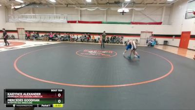 94 lbs Round 2 - Mercedes Goodman, Riverton USA Wrestling vs Kaidynce Alexander, Moorcroft Mat Masters Wrestlin