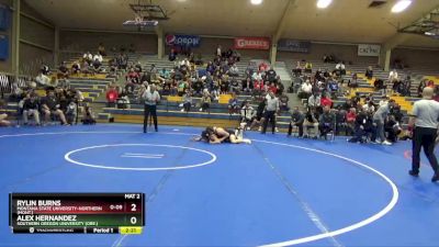 174 lbs Cons. Semi - Alex Hernandez, Southern Oregon University (Ore.) vs Rylin Burns, Montana State University-Northern (Mont.)