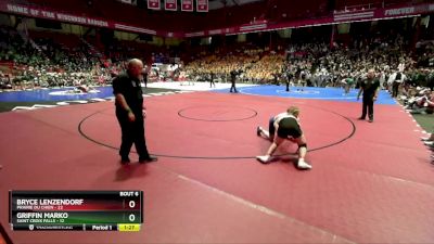 157 lbs D2/d3 - Semi-finals (sat 10:00am.) - Bryce Lenzendorf, Prairie Du Chien vs Griffin Marko, Saint Croix Falls