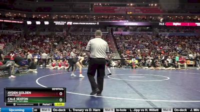 3A-126 lbs Semifinal - Cale Seaton, Iowa City, City High vs Ayden Golden, North Scott