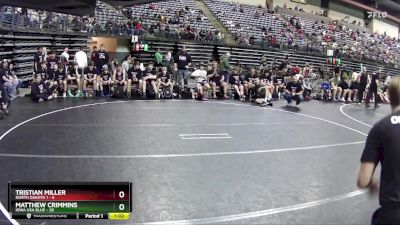 117 lbs Semis & 1st Wrestleback (8 Team) - Tristian Miller, North Dakota 1 vs Matthew Crimmins, Iowa USA Blue