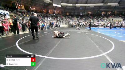 67 lbs Round Of 32 - Bryce Skidgel, Pawnee Peewee Wrestling vs Colby Revis, Pocola Youth Wrestling