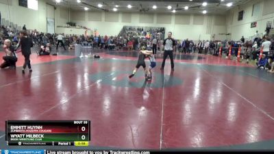 50 lbs Quarterfinal - Wyatt Milbeck, Bison Wrestling Club vs Emmitt Huynh, Zumbrota-Mazeppa Cougars