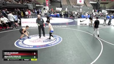 98 lbs Champ. Round 1 - Braydon Perales, Ceres Pups Wrestling Club vs Devin Quiddam, California