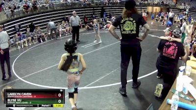 52 lbs Round 5 (6 Team) - Elyse Vu, Kansas Aqua Lizard vs Lakelyn Caven, South Dakota Lightning