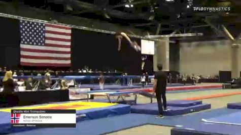 Emerson Sonoda - Double Mini Trampoline, Action Athletics - 2021 USA Gymnastics Championships