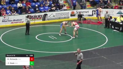 212 lbs Round Of 16 - Matthew Richards, Trinity vs Zeke Doak, River Valley