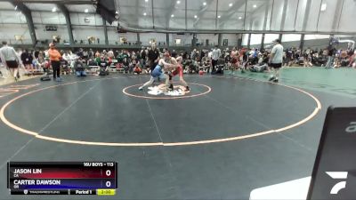 113 lbs Cons. Round 5 - Jason Lin, CA vs Carter Dawson, OR