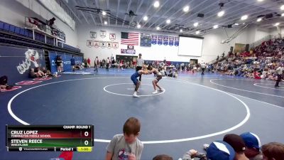 120 lbs Cons. Round 1 - Cruz Lopez, Torrington Middle School vs Steven Reece, Wheatland