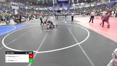 120 lbs Consi Of 8 #1 - Angelo Montoya, Ortega Middle School vs Ethan Cowley, Black Fox Wrestling Academy