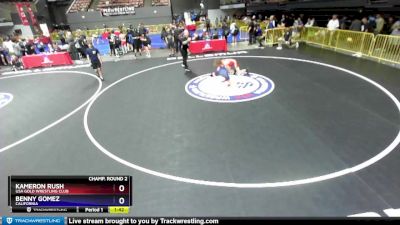 120 lbs Champ. Round 2 - Kameron Rush, USA Gold Wrestling Club vs Benny Gomez, California