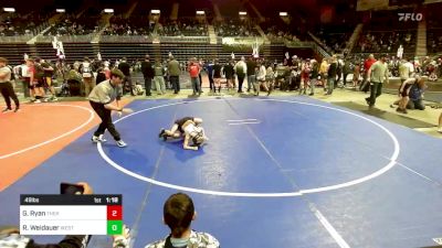 49 lbs Rr Rnd 5 - Gabe Ryan, Thermopolis WC vs Riggin Weidauer, Westlake