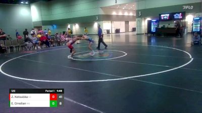 120 lbs Round 4 (16 Team) - Zachary Kotsubka, Land O` Lakes vs Evan Omelian, Indiana Smackdown Black