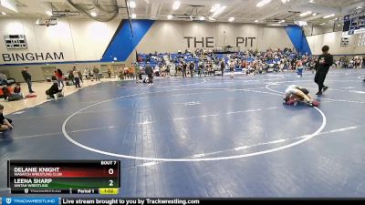 105 lbs Semifinal - Leena Sharp, Uintah Wrestling vs Delanie Knight, Wasatch Wrestling Club